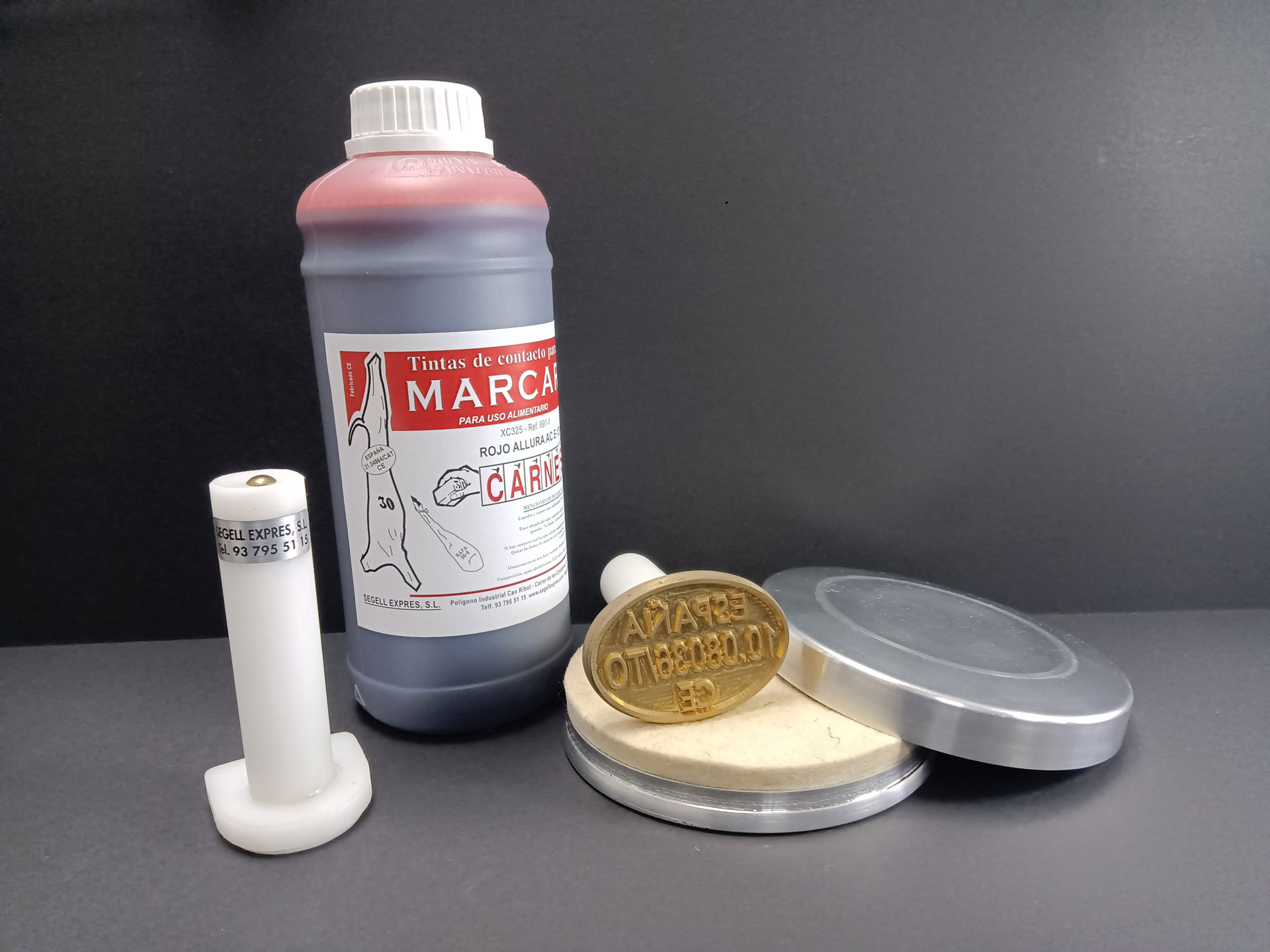 venta tampon redondo aluminio sello tinta | segell express